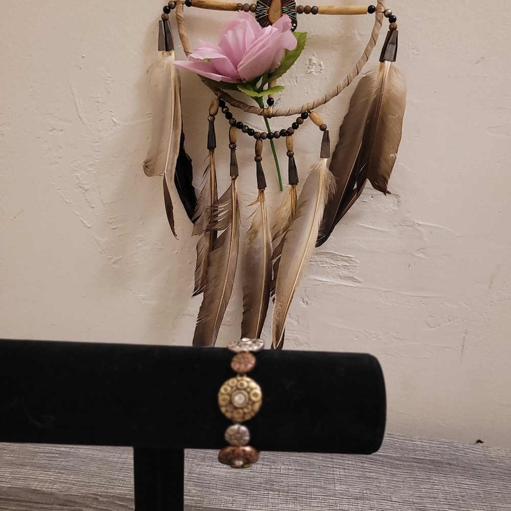 Flower metal bracelet